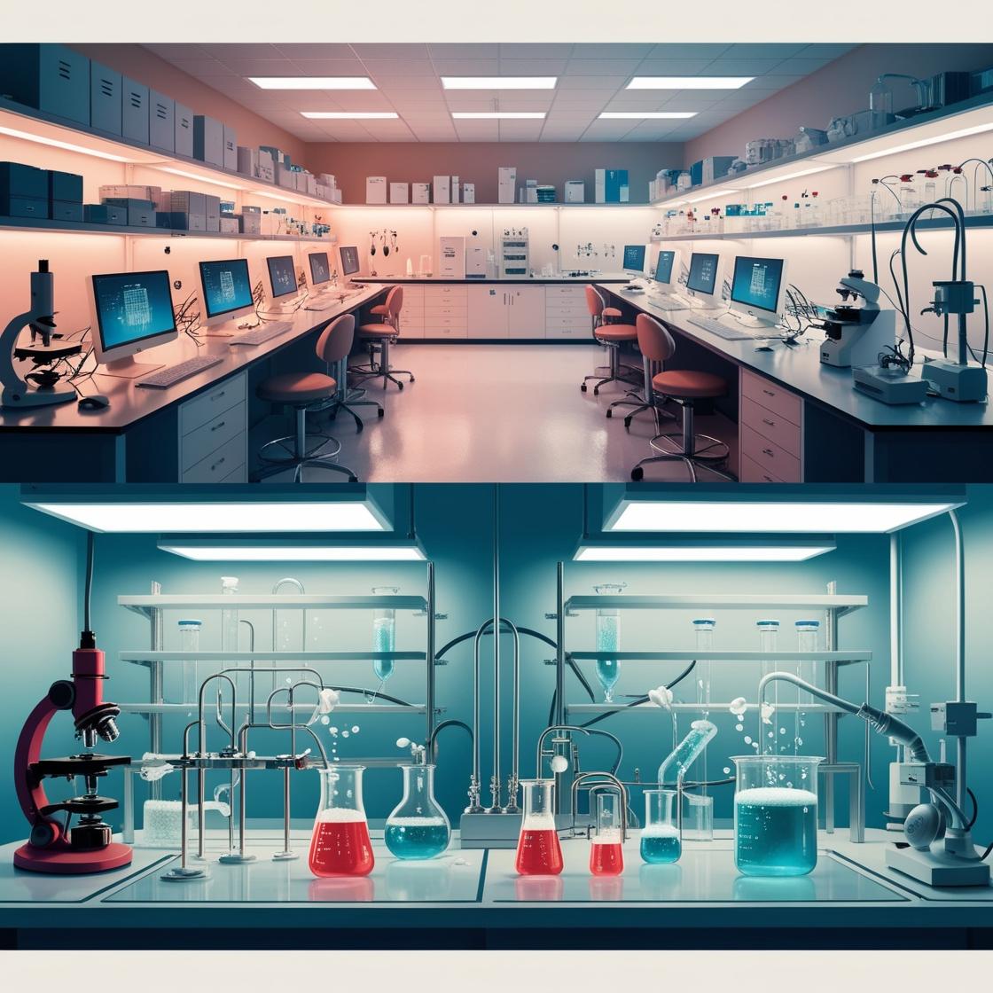 Wet lab and Dry lab integrated in one interdisciplinary setup