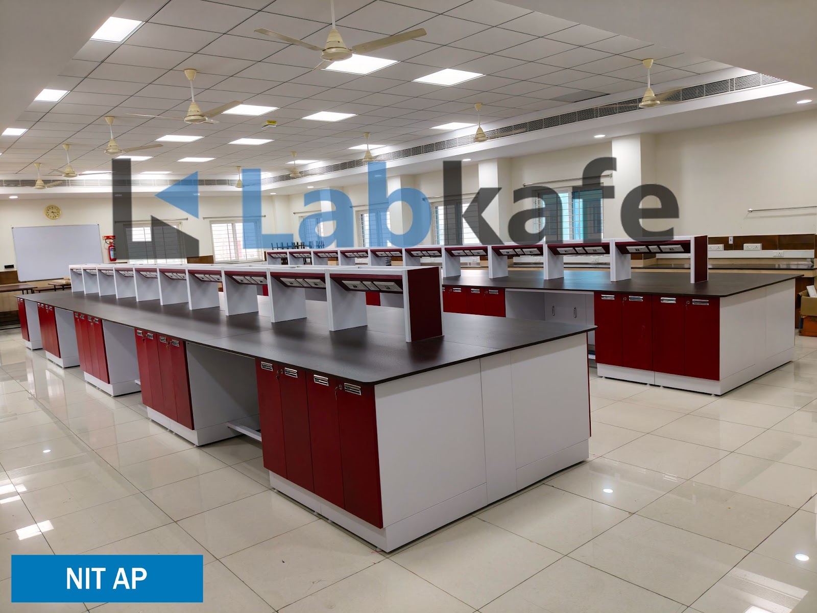 Integrated Wet and Dry Lab- real life lab design implemented by Labkafe. 
Site- NIT Andhra Pradesh