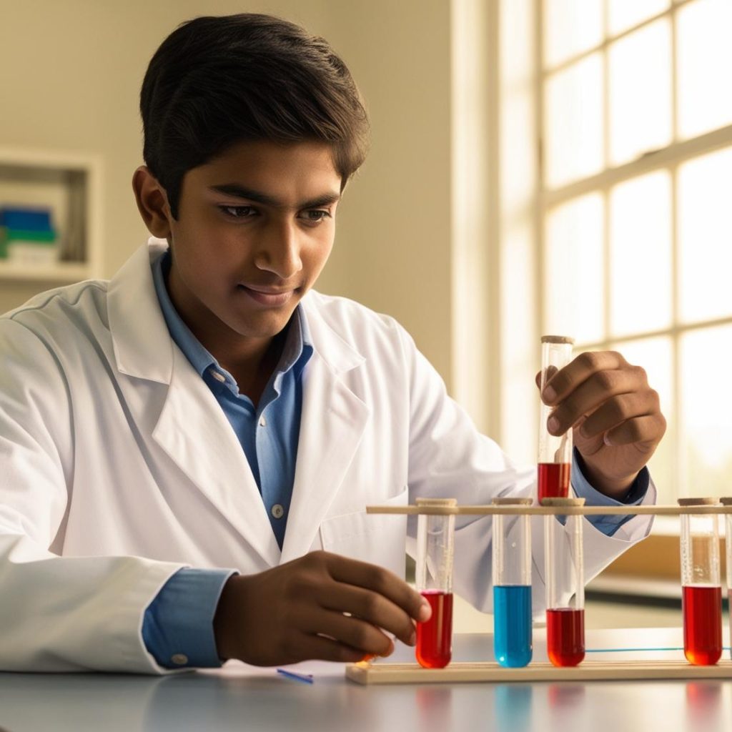 student preparing for practical exams