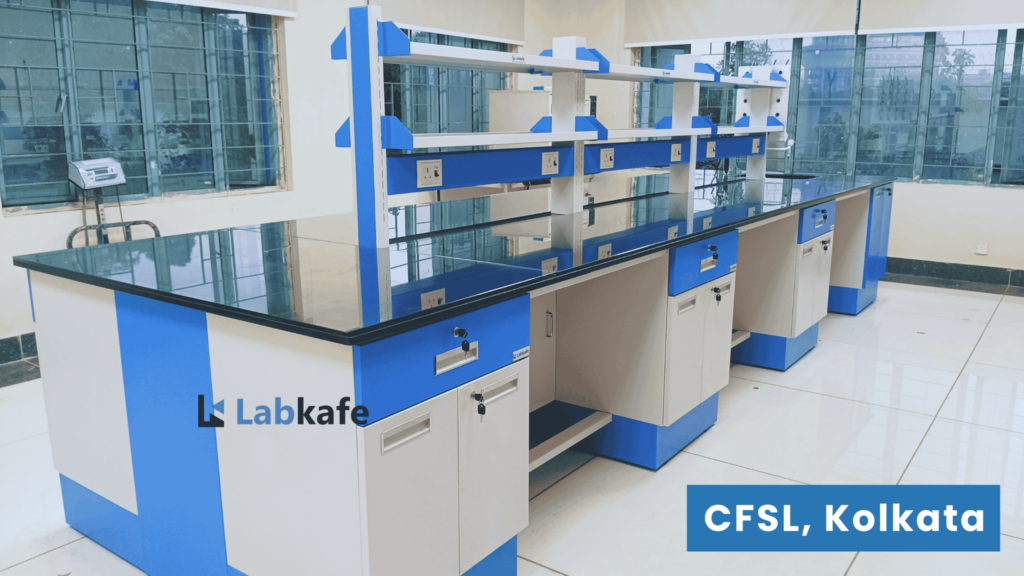 Labkafe's well maintained Lab Furniture setup at CFSL, Kolkata