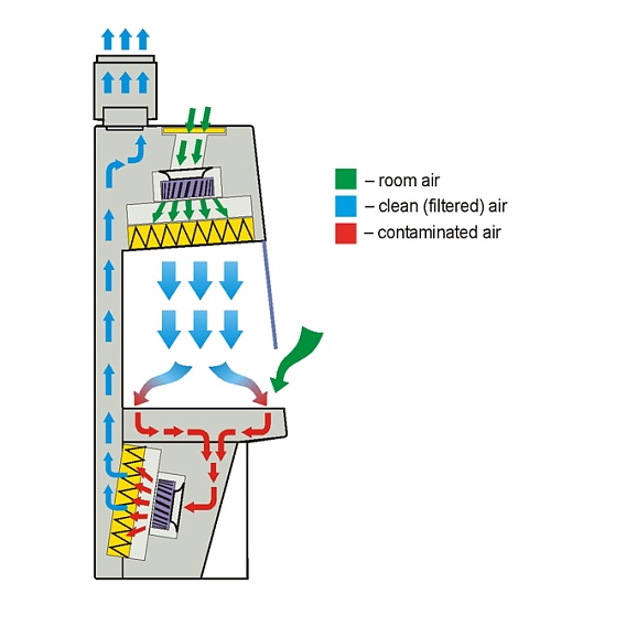 biosafety cabinet airflow diagram