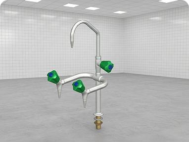 3-way Swan Neck Tap