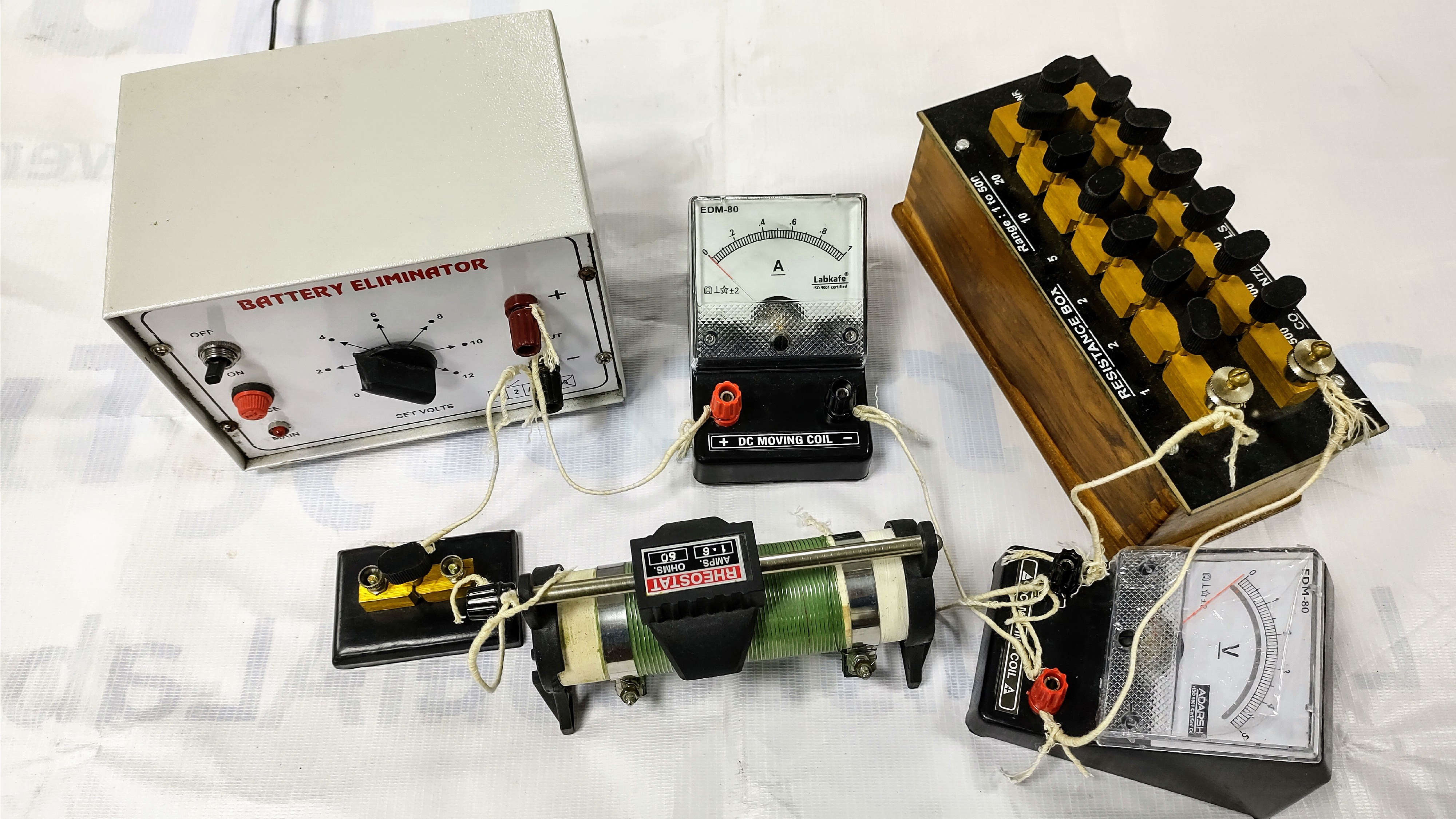 ohm's law experiment table