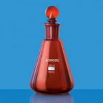 Borosil 5019021 CONICAL FLASK AMBER N.M.I/C STPR 250 ML