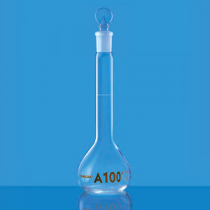 Borosil 5645016D VOLUMETRIC FLASKS USP A I/C STPR 100 ML