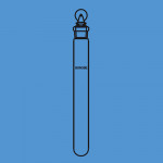 Borosil 9829006 Test Tube, Plain, With I/C Stopper, 10ml