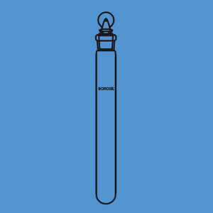 Borosil 9829007 Test Tube, Plain, With I/C Stopper, 15ml