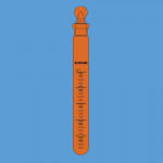 Borosil 9831006 Graduated Test tube, With I/C Stopper, Amber, 10ml