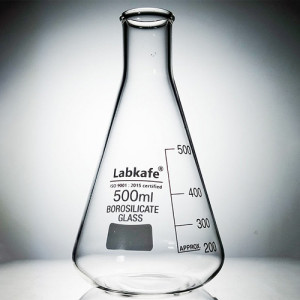 FLASK CONICAL, 'B.G.', 500ml