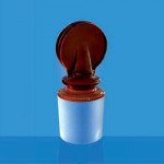 Borosil 8400A24 GLASS STOPPER PENNY HEAD 24 / 29 AMBER